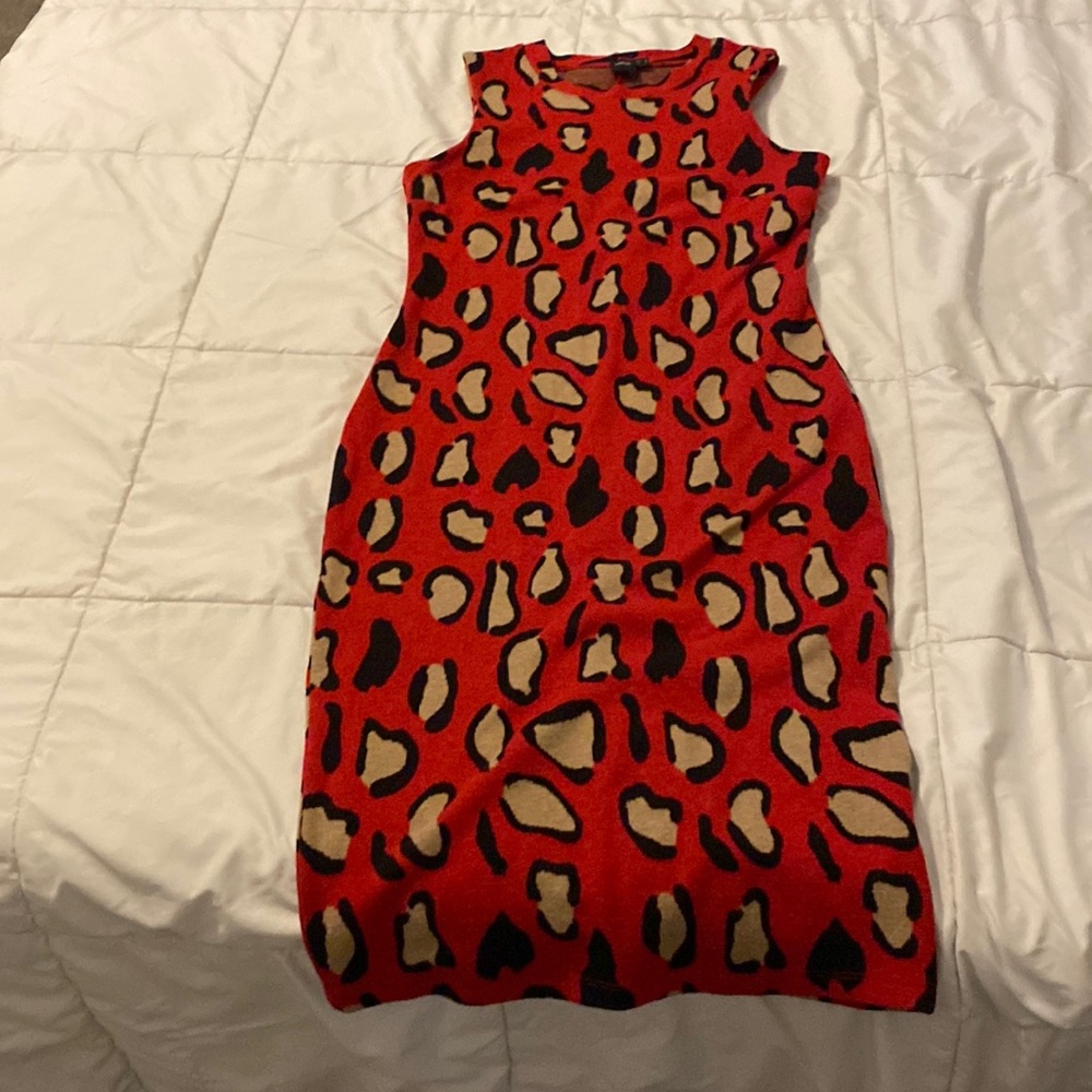 ASOS animal print sweater dress
